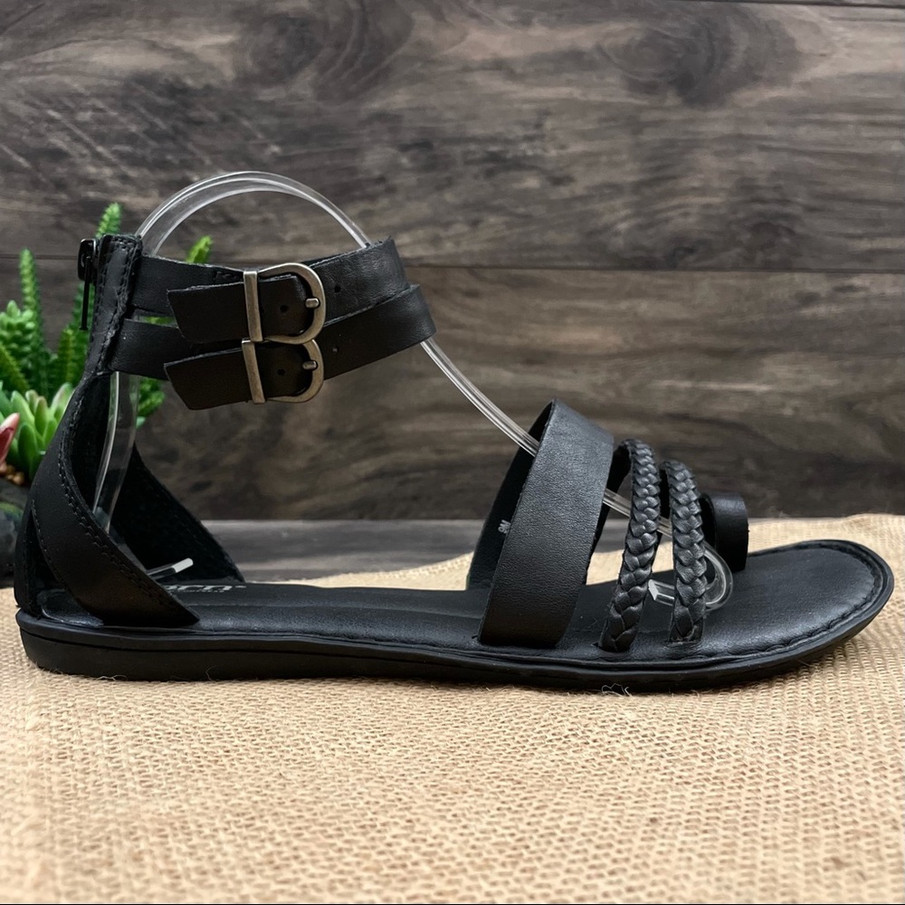 SOLD ⛔️ NEW Born Feon Toe Loop Gladiator Sandal Black - Picture 5 of 11